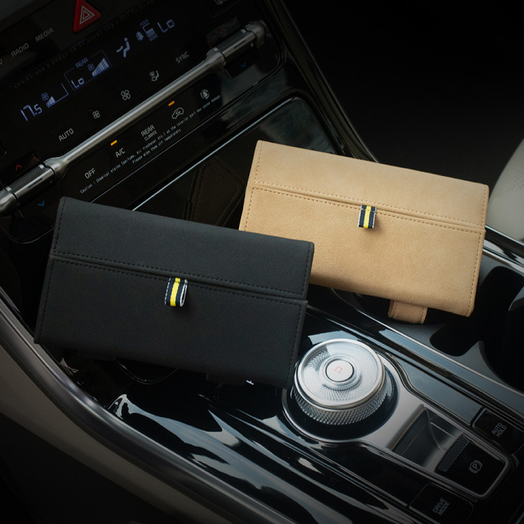 [벤딕트]차량용 선글라스 스웨이드 케이스 거치대 파우치 수납합 보관함